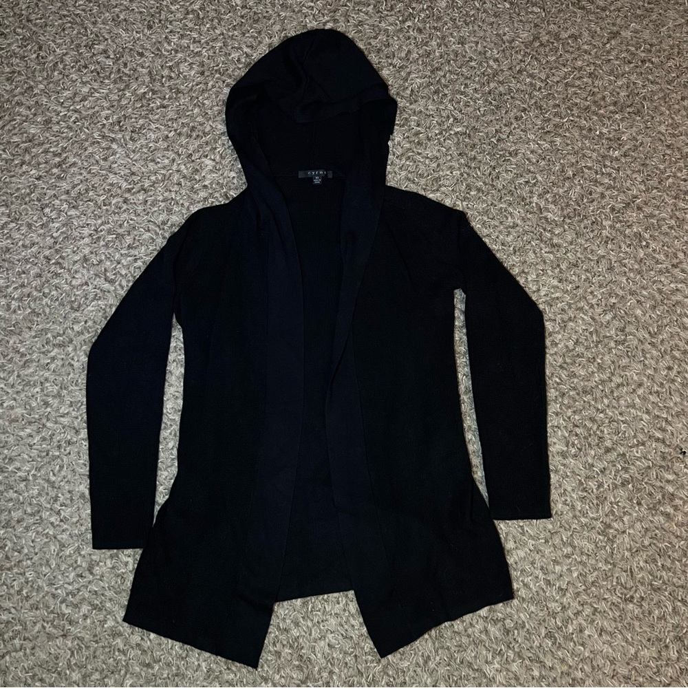 Cyrus Women’s XS Open Front Cardigan Sweater Long Sleeve Black Extra Small